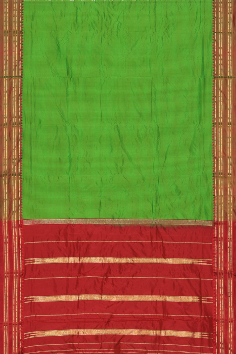 Image of Narayanpet Silk Green Saree